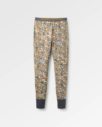Amberfall Base Layer Leggings - Powder Camo Dusty Olive - Flatlay