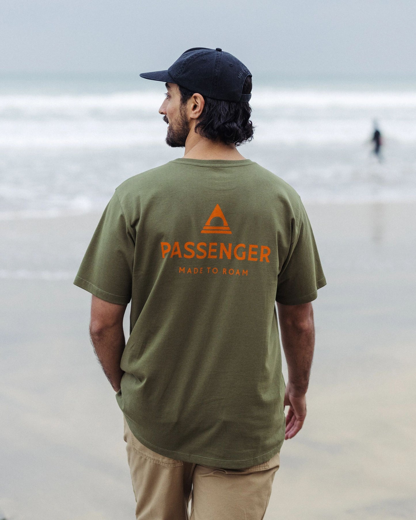 Passenger Recycled Cotton T-Shirt - Khaki - Lifestyle