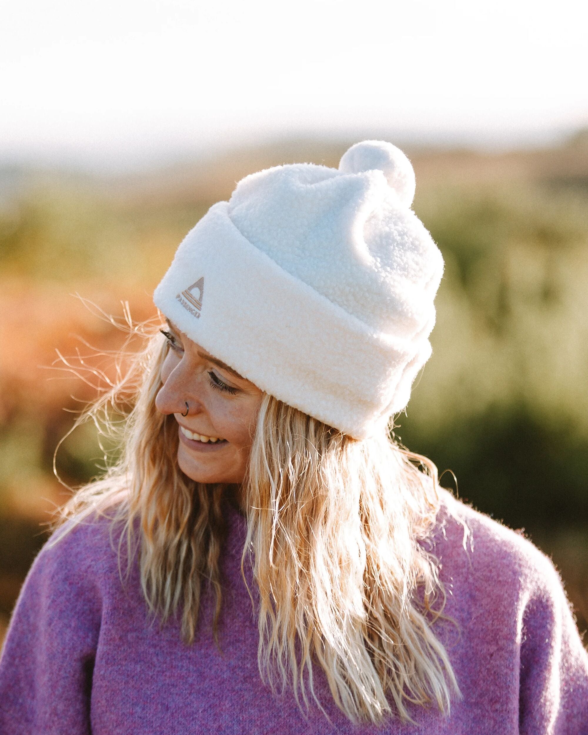 Snow Recycled Sherpa Beanie - Vintage White - Lifestyle - Female
