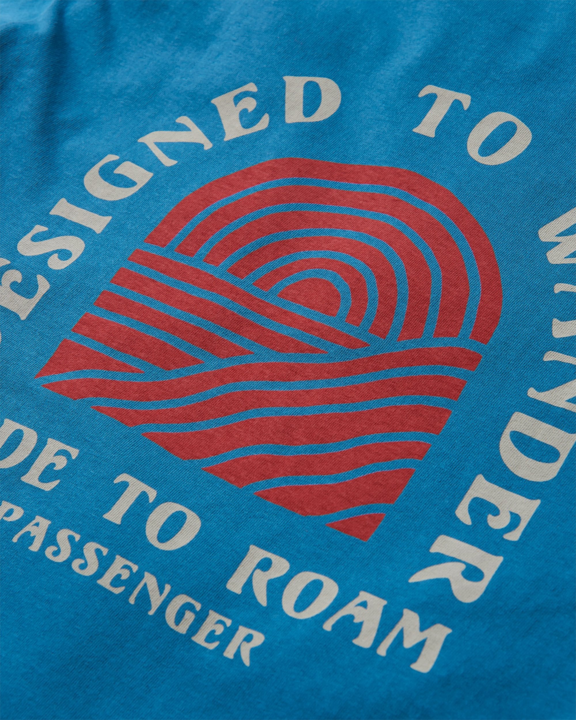 Sundown Recycled Cotton T-Shirt - Blue Steel - Flatlay