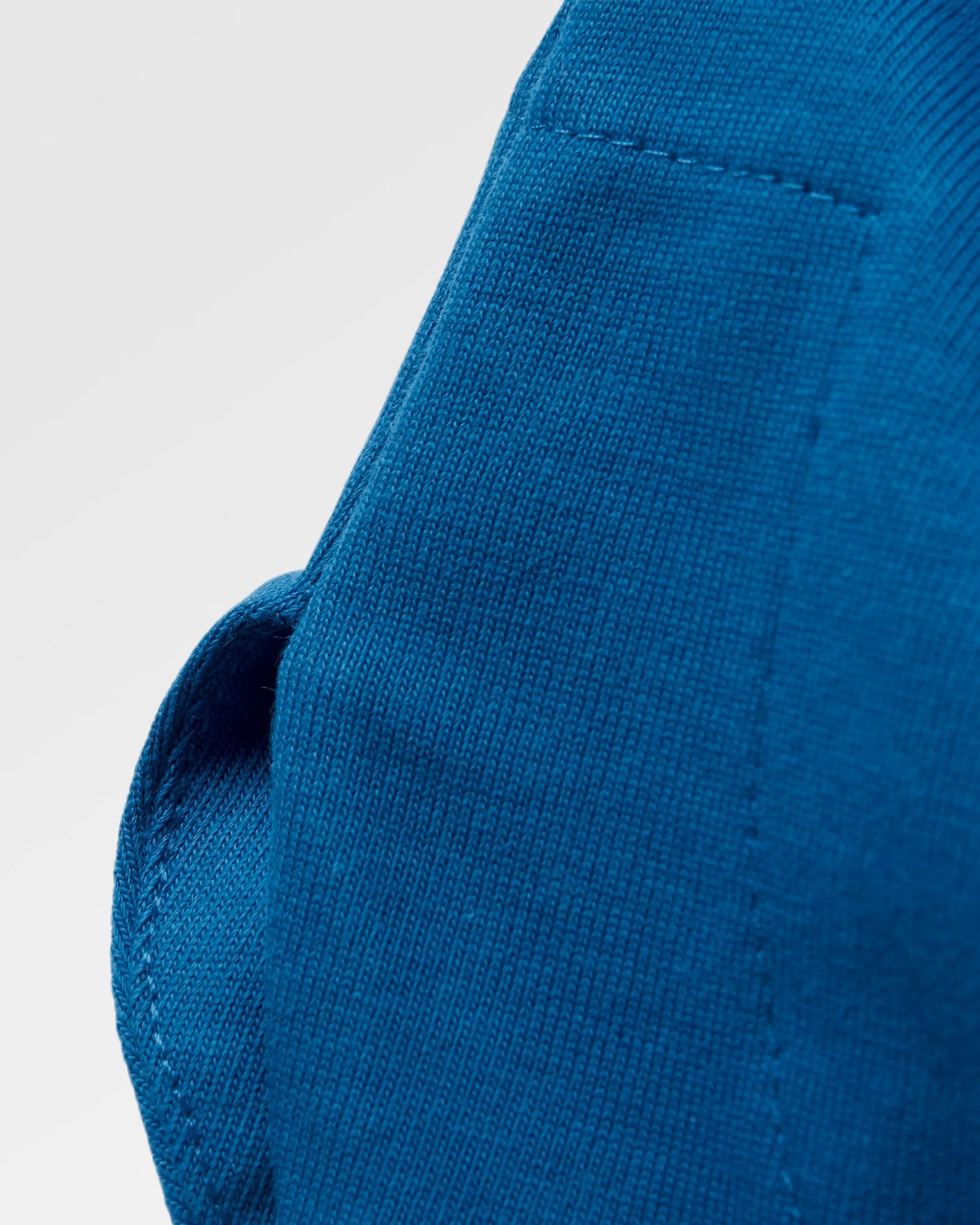 Hilltop Organic Cotton LS T-Shirt - Azure Blue - Flatlay