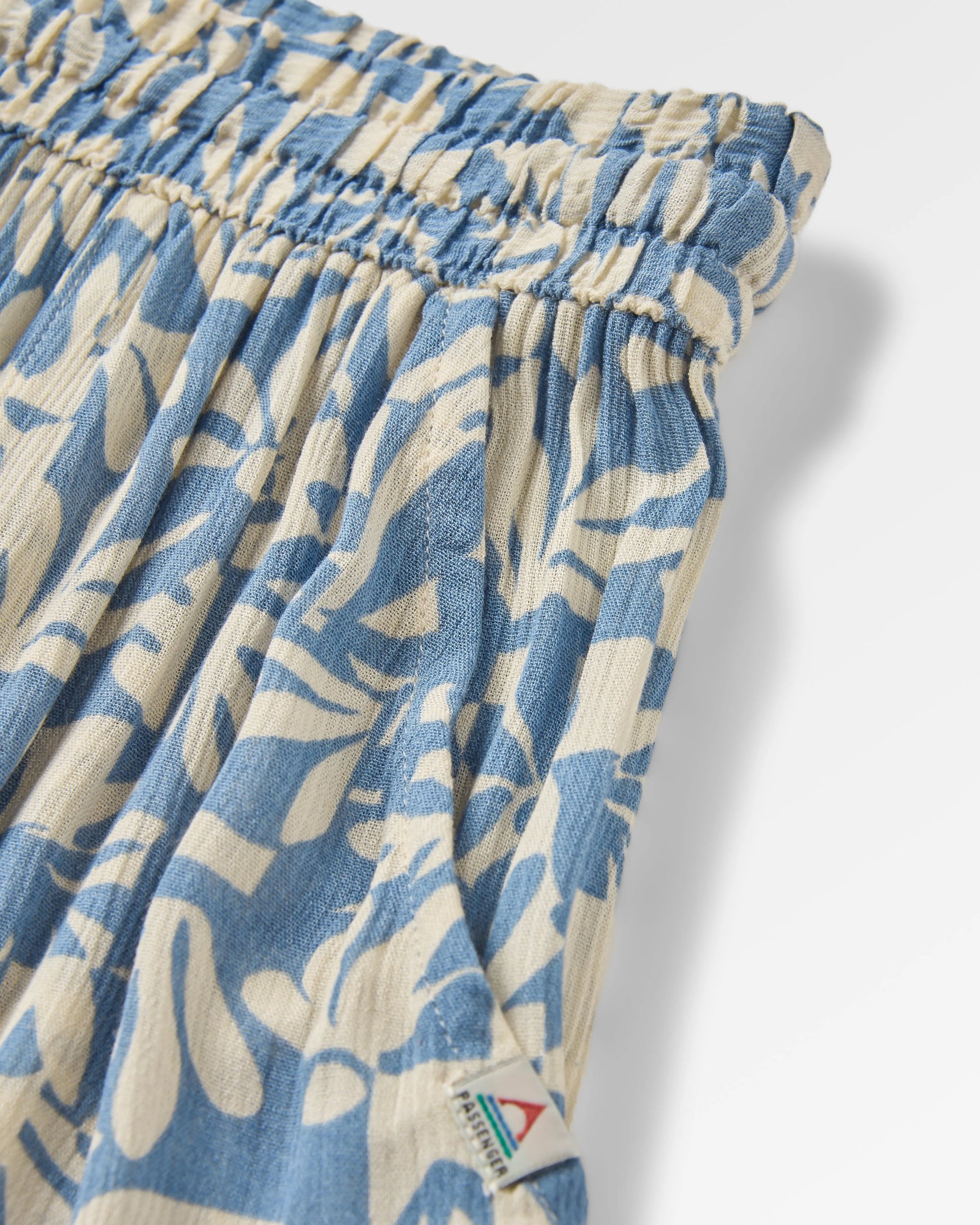 Zephyr Woven Maxi Skirt - Mountain Foliage Faded Denim