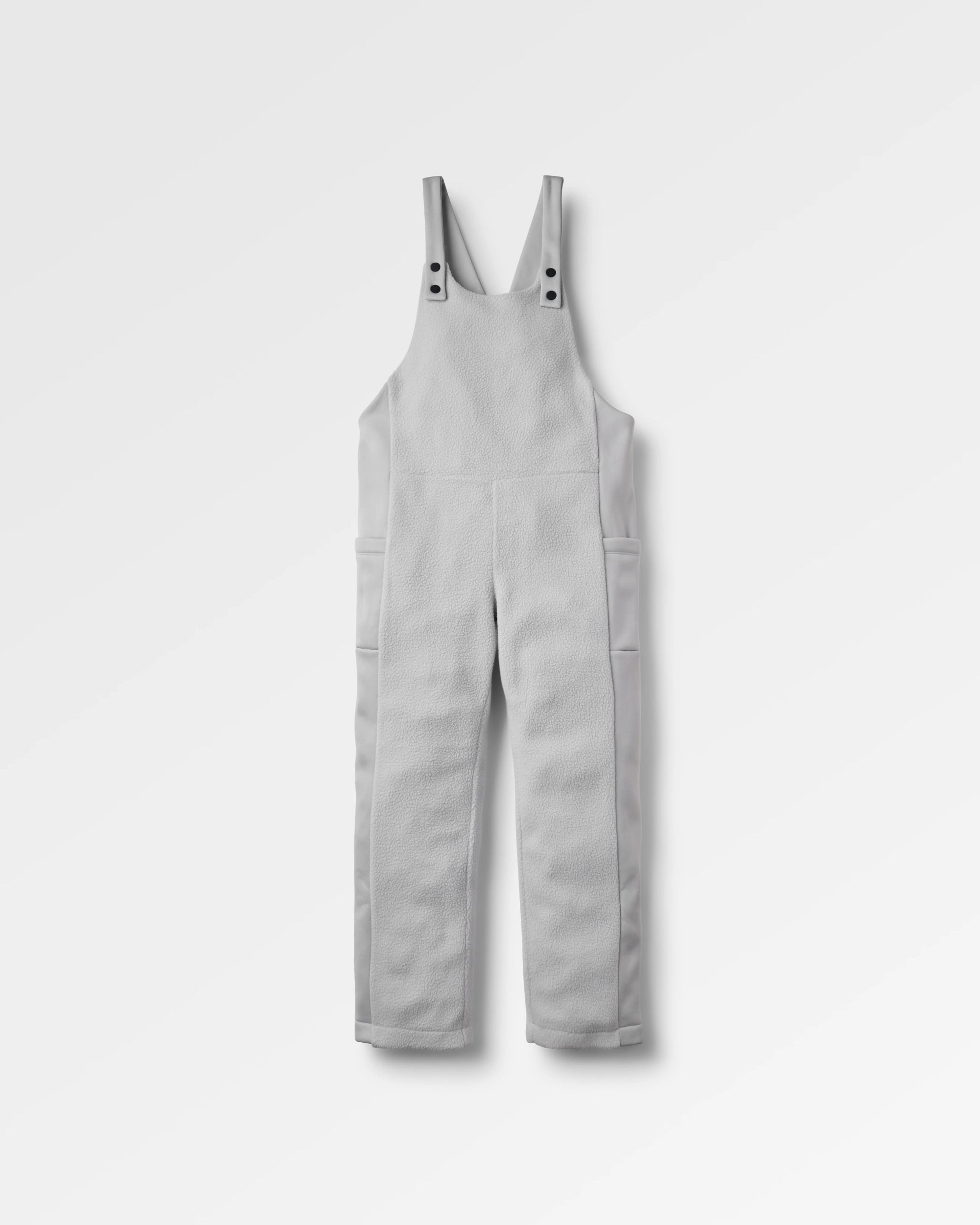 Campout Fleece Dungaree - Light Grey - Flatlay