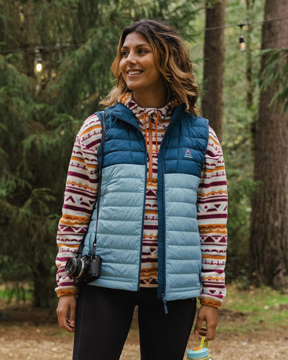 Northstar Down Recycled Gilet - Retro Blue/Tidal Blue - Lifestyle