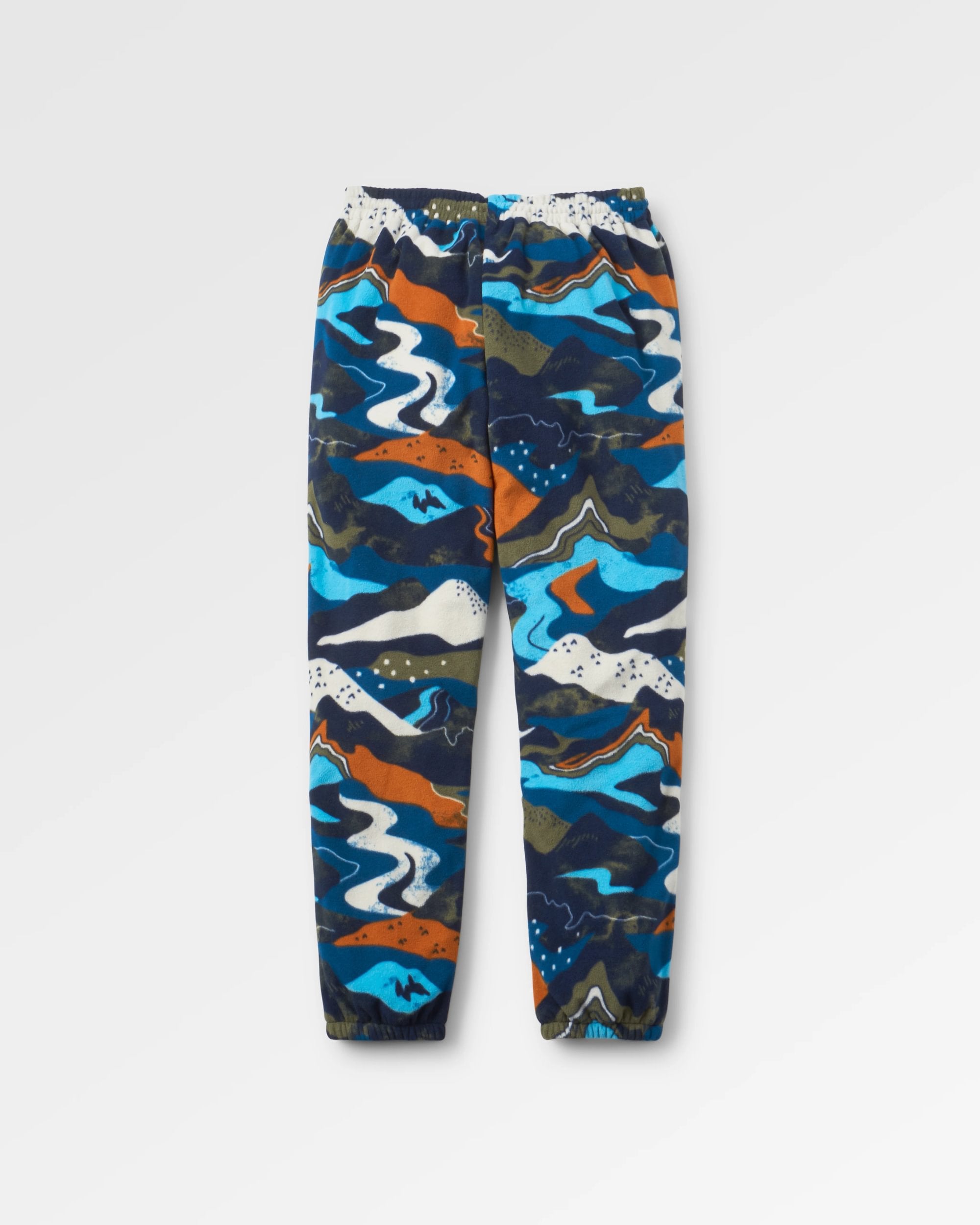 Ace Recycled Polar Fleece Joggers - Adventure Tidal Blue - Flatlay