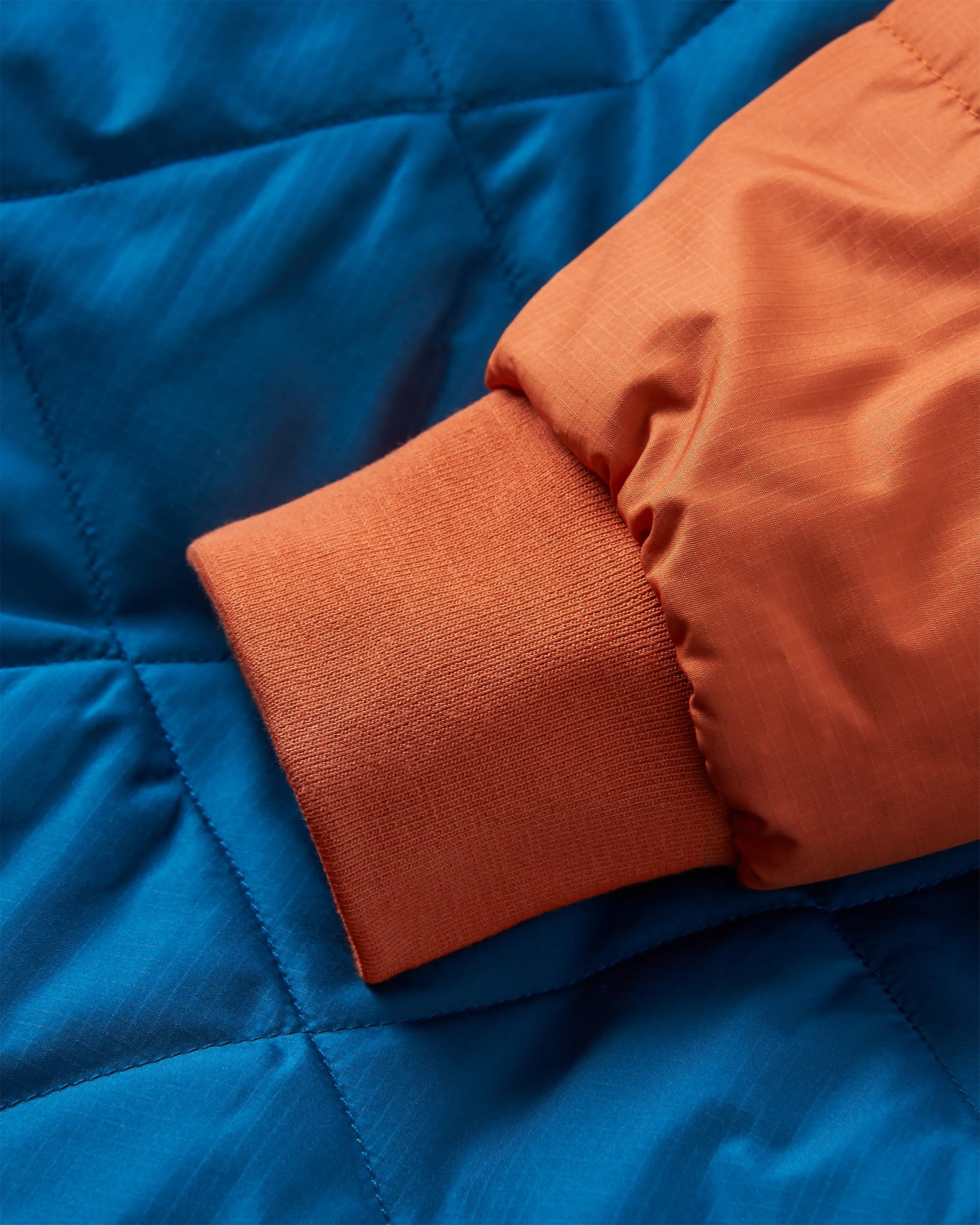 Oceanic Recycled Insulated 1/2 Zip Jacket - Tidal Blue/Burnt Orange