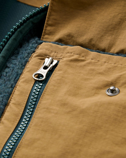 Valiant Deep Pile Fleece - Dark Fern  - Flatlay