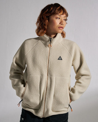 Home Full Zip Sherpa Fleece - Oatmeal - Studio Model