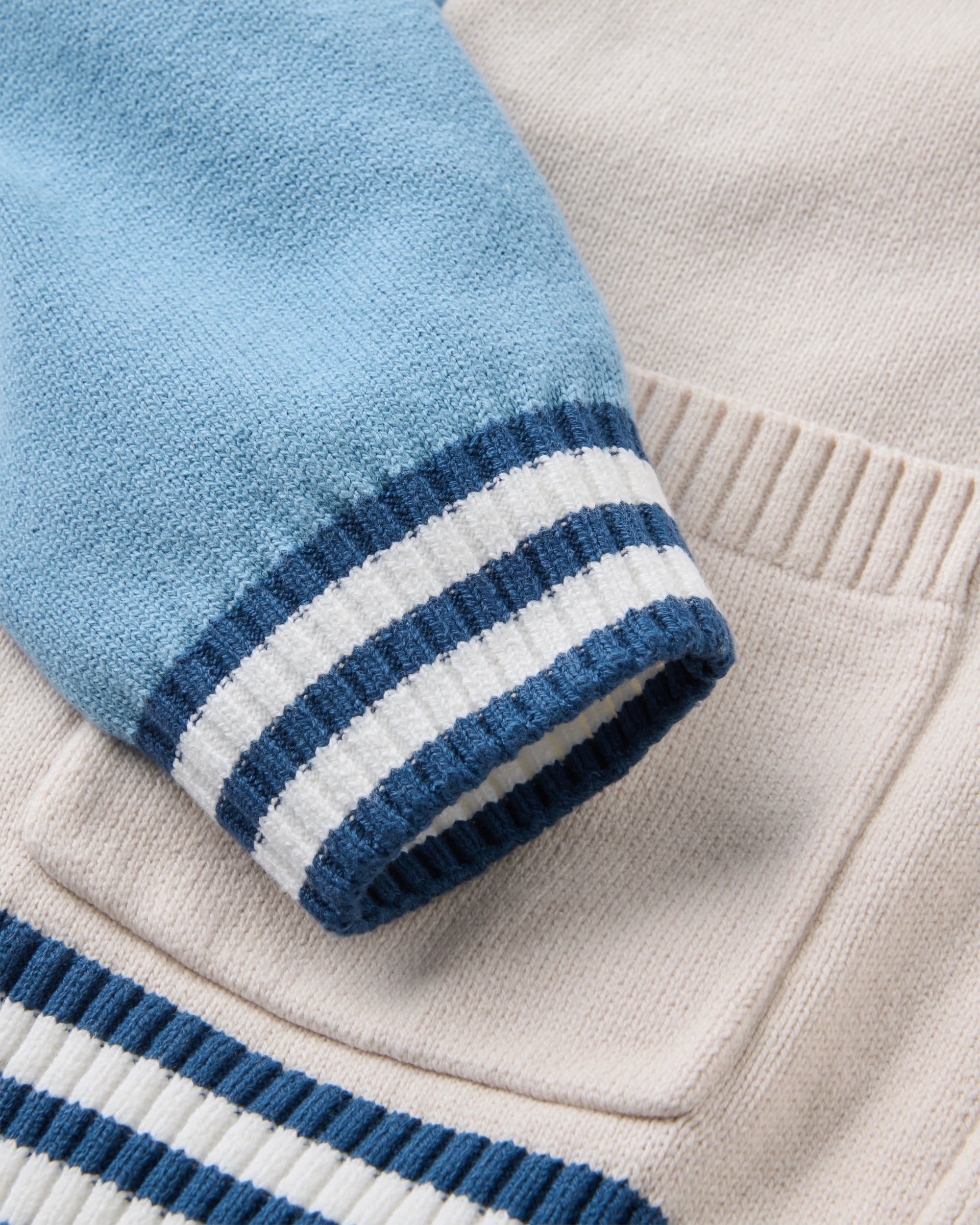 Penida Full-Zip Knitted Jacket - White Sand - Flatlay