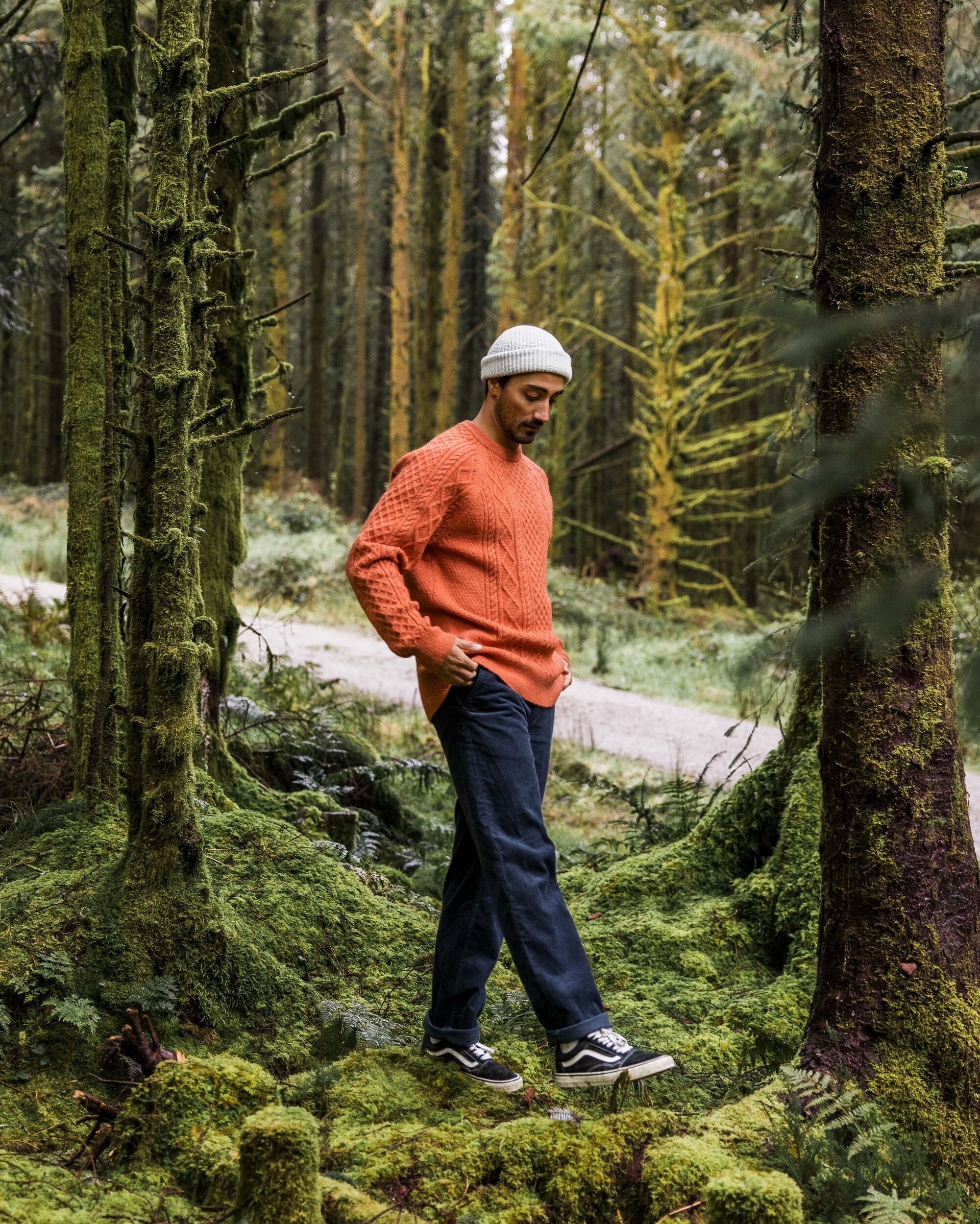 Sandbar Cable Knitted Jumper - Baked Clay - Lifestyle