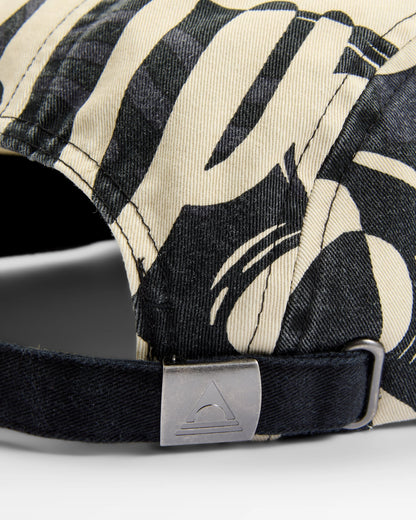 Coast Organic Cotton 5 Panel Snapback Cap 2.0 - Roam Further Black - Flatlay