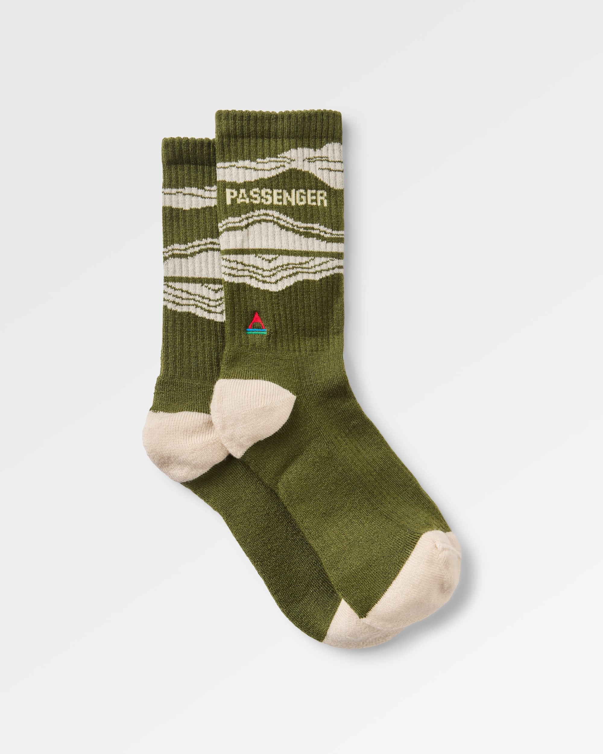 Tahola Merino Socks - Khaki - Flatlay