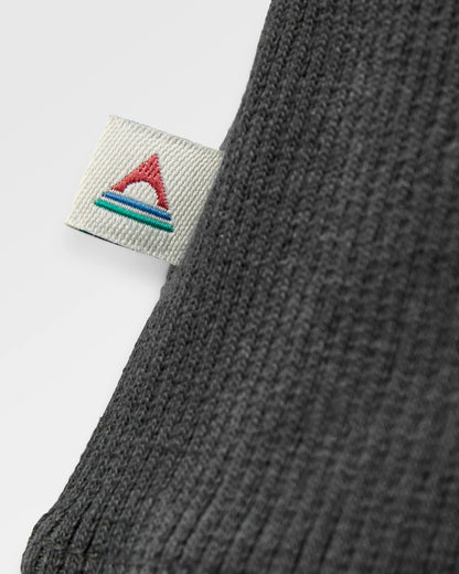 Out There Ribbed Cropped T-Shirt - Faded Black - Flatlay