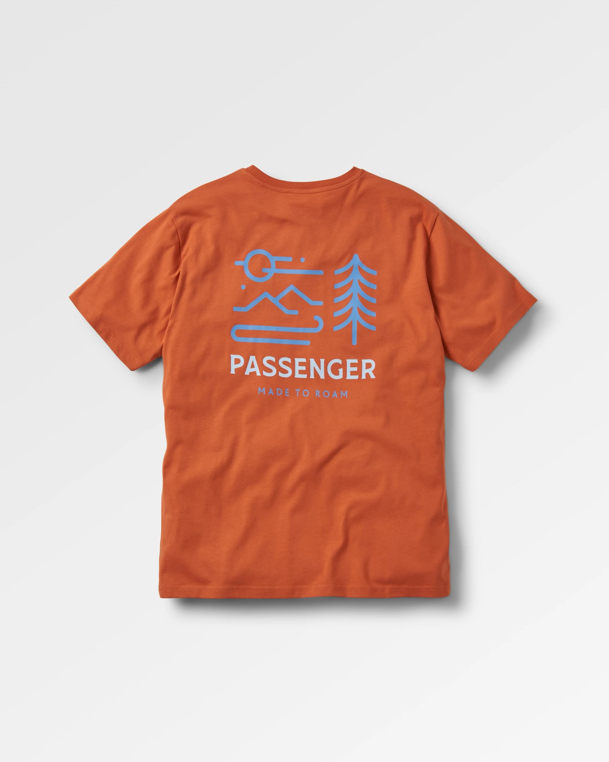 Phoenix Organic Cotton T-Shirt - Burnt Orange - Flatlay