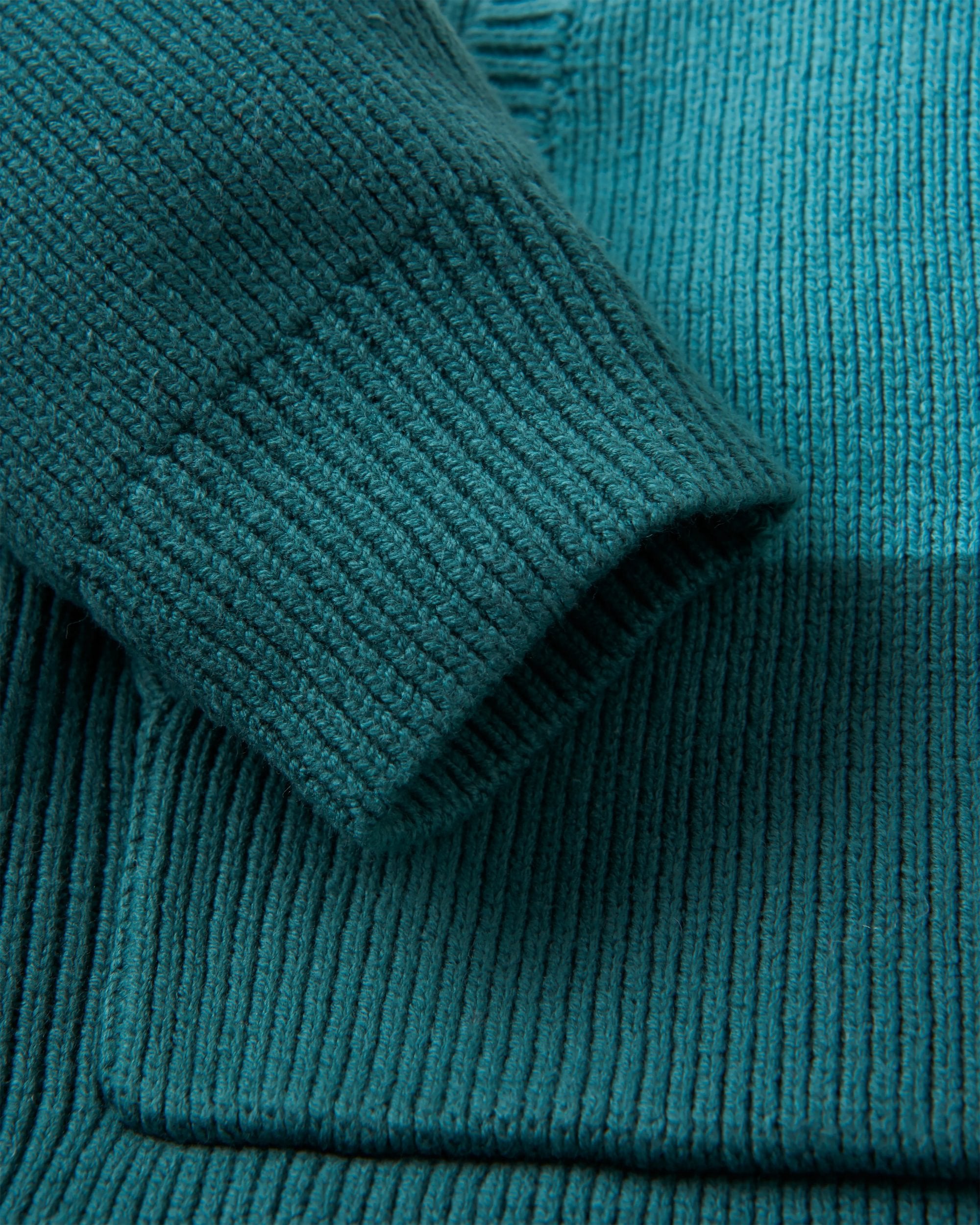 Moments Oversized Organic Cotton Knitted Hoodie - Multi Stripe - Flatlay