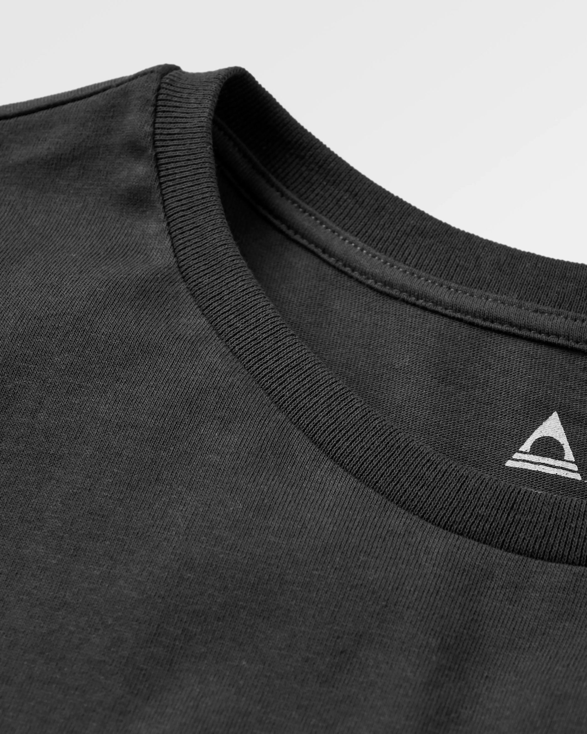 Remote Recycled Cotton T-Shirt - Black - Flatlay