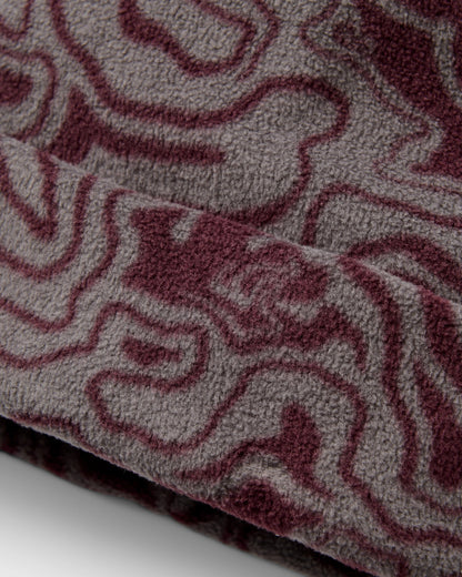 West Fleece Beanie - Strata Swirl Brambleberry - Flatlay