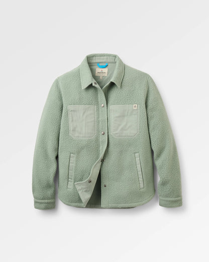 Rappel Sherpa Oversized Shirt - Pistachio - Flatlay