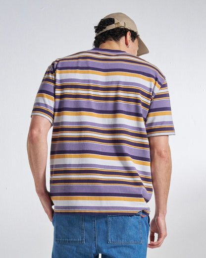 Wild Pine Stripe T-Shirt - Heather Multi Stripe - Studio Model