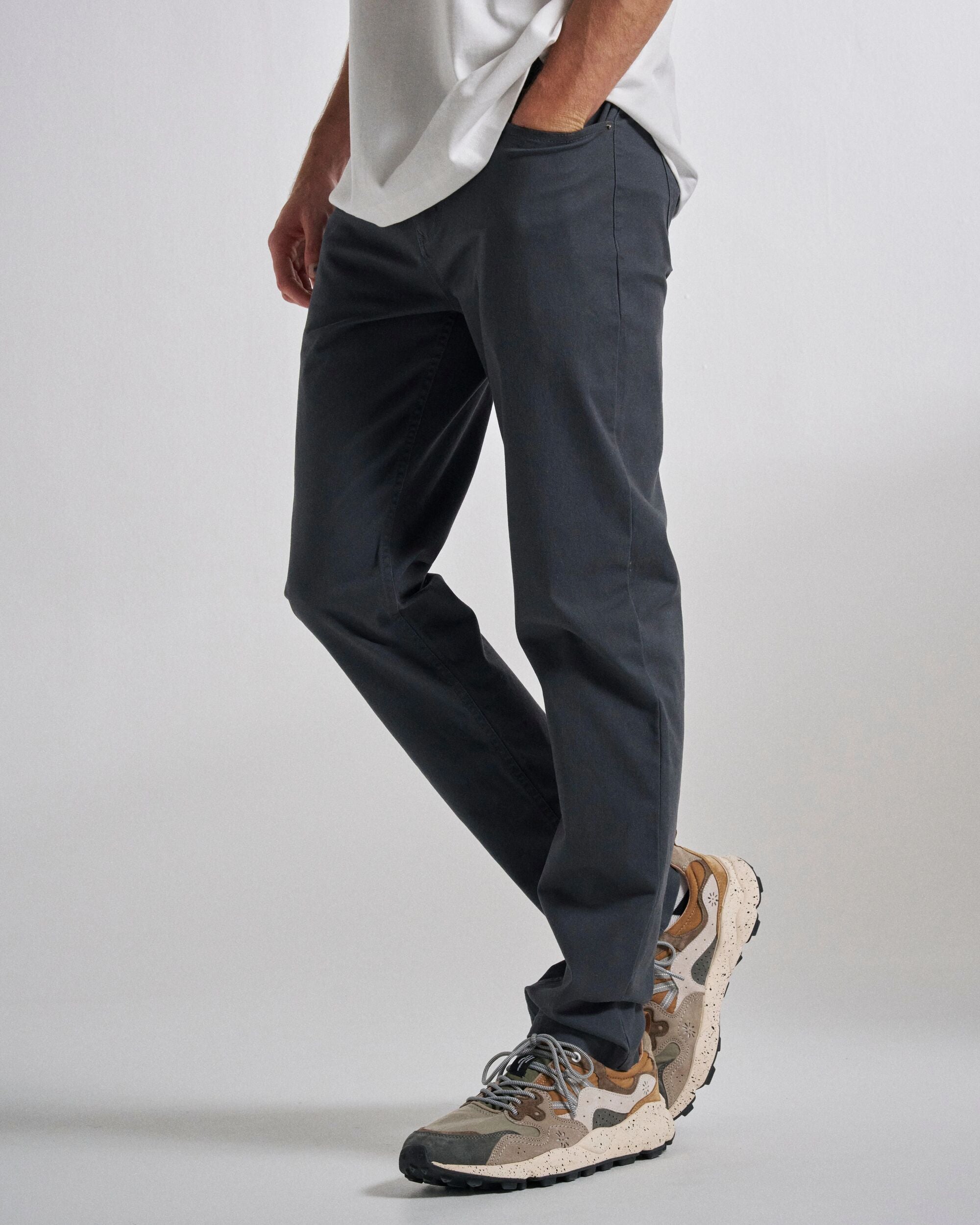 365 5 Pocket Trouser - Charcoal - Studio Model