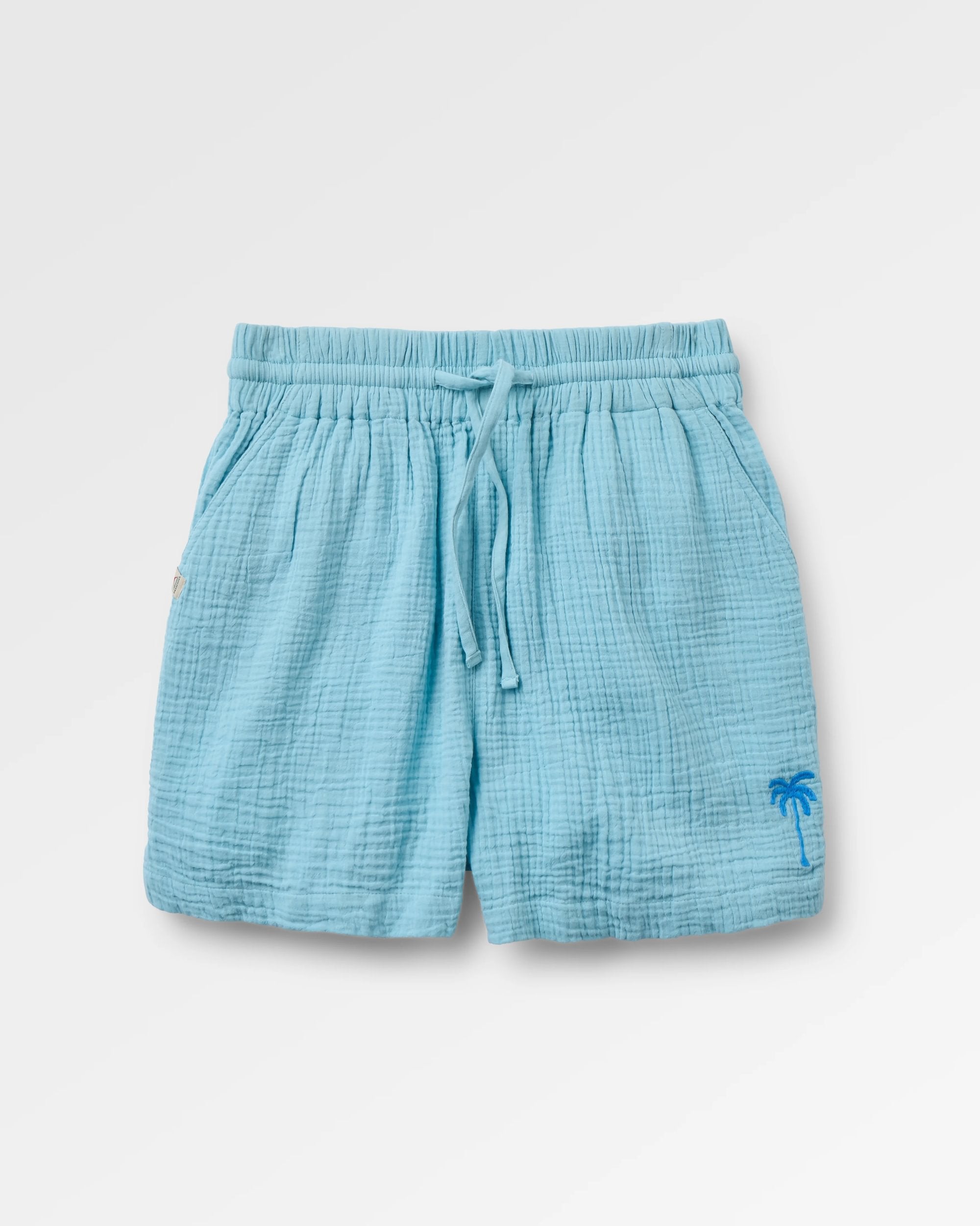 Waveney Short - Retro Blue  - Flatlay