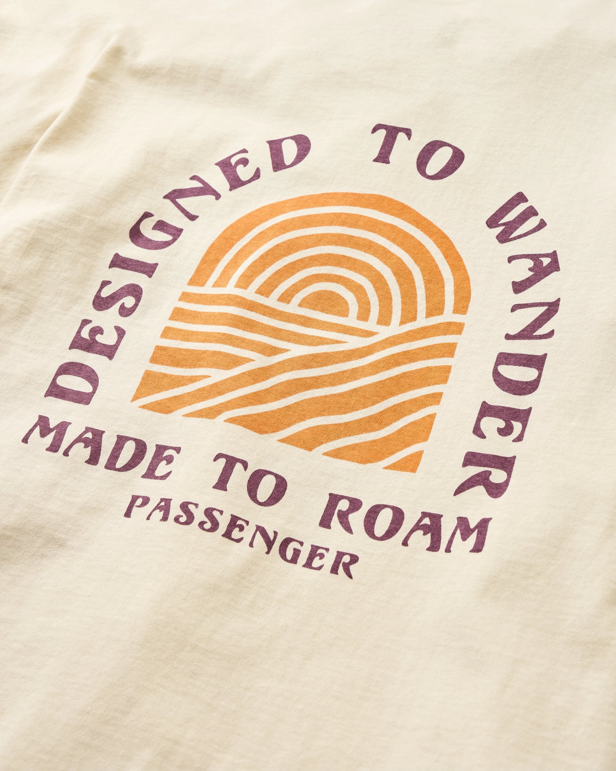 Sundown Recycled Cotton T-Shirt - Birch - Flatlay