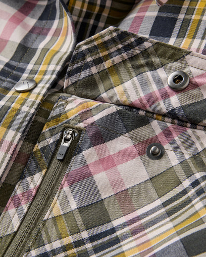 Mistline Overshirt - White Sand Multi Check - Flatlay