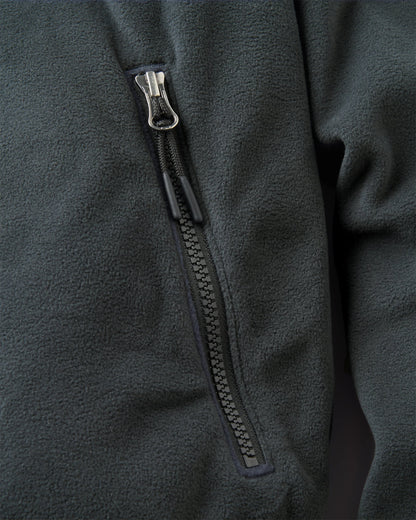 Ayla Micro Polartec® 1/4 Zip Fleece - Black - Flatlay