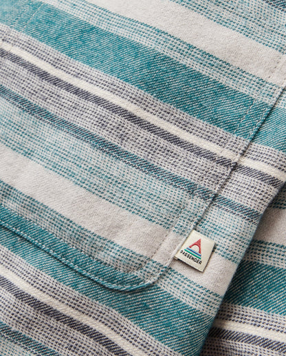 Backcountry Stripe Light Shirt - Grey Marl/Mediterranean Stripe - Flatlay