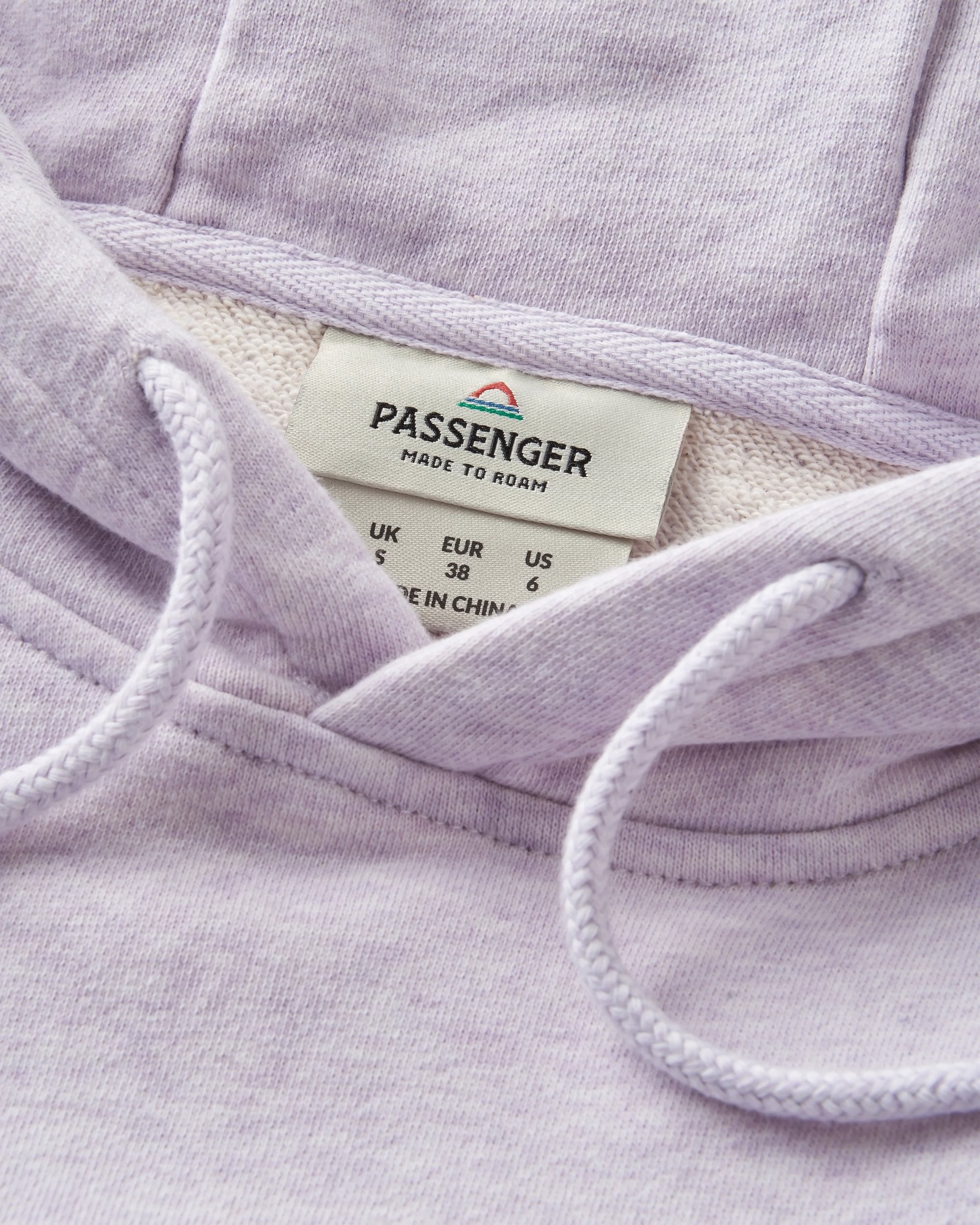 Laidback Organic Cotton Hoodie - Lilac Mist Marl - Flatlay