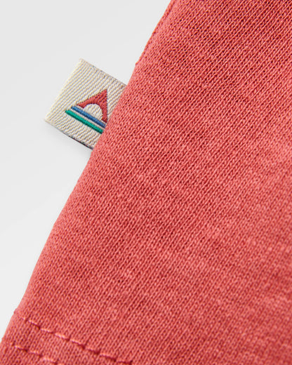 Escapism Recycled Cotton T-Shirt - Redwood - Flatlay