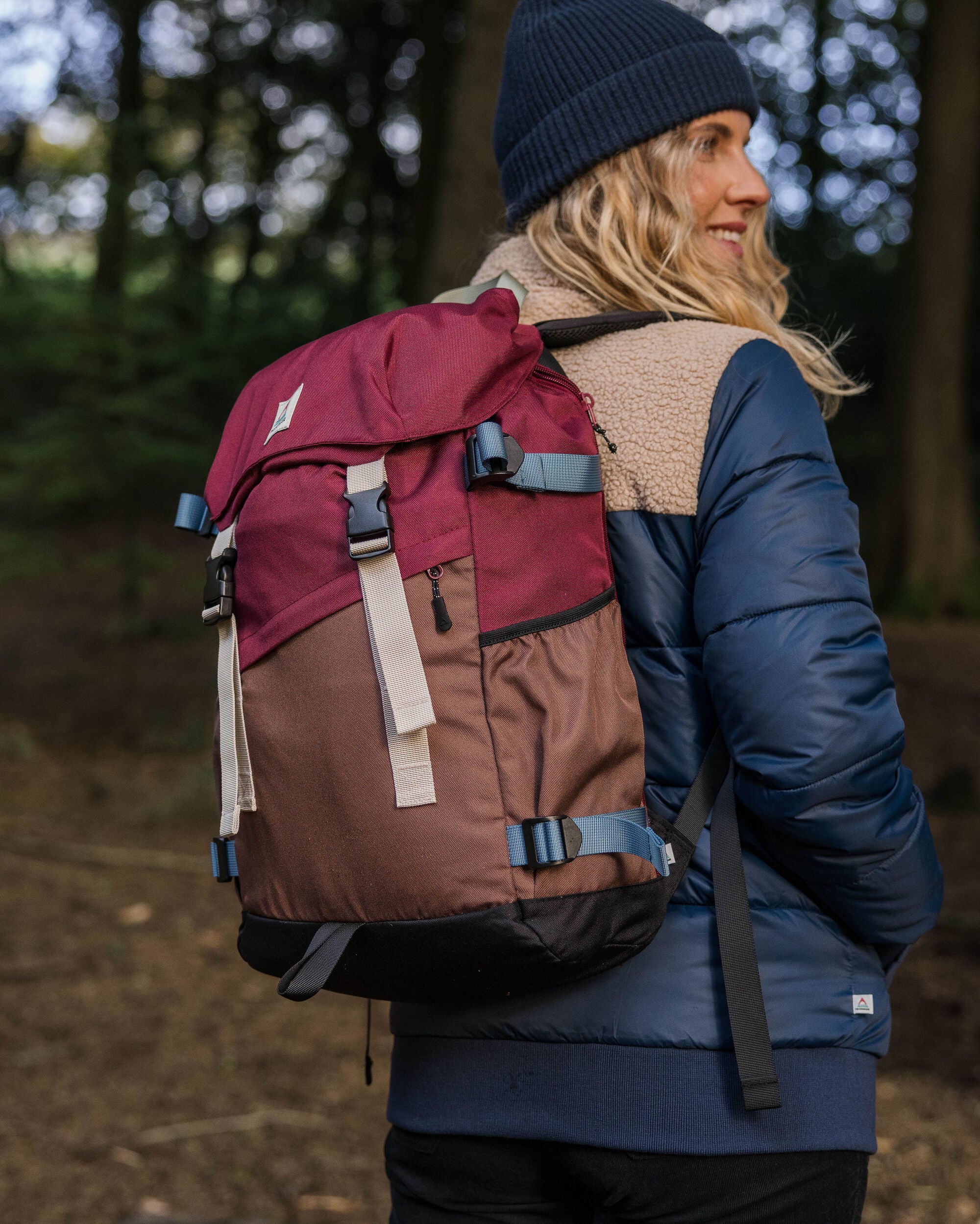 Boondocker Recycled 26L Backpack - Burgundy/Chestnut - Lifestyle - Female