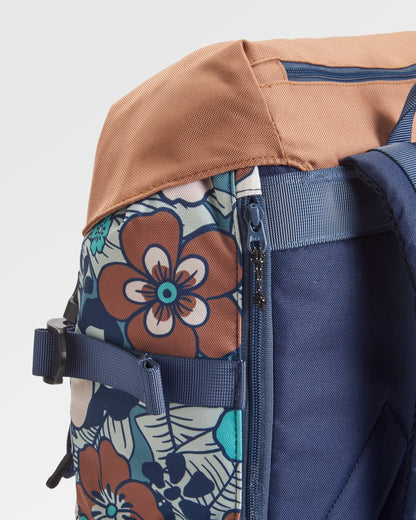 Boondocker Recycled 26L Backpack - Vintage Floral Aqua - Flatlay