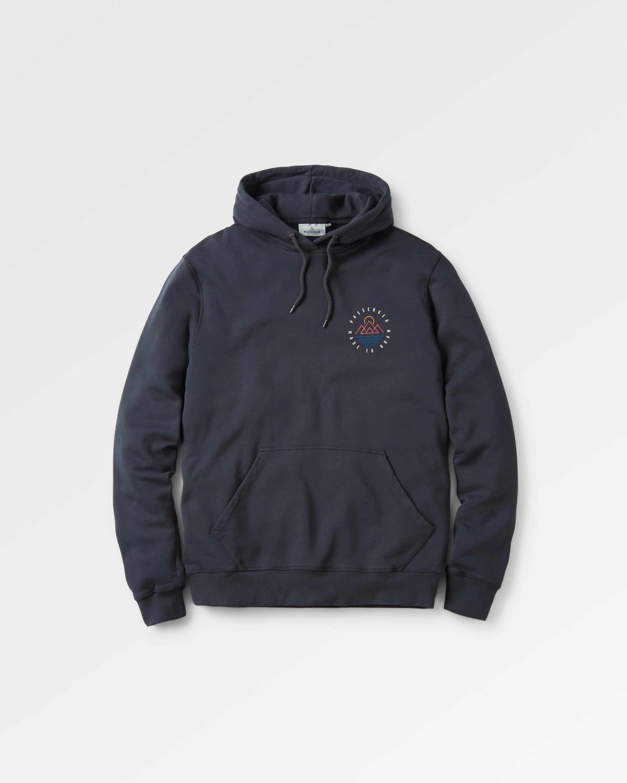 Escapism Recycled Cotton Hoodie - Black - Flatlay