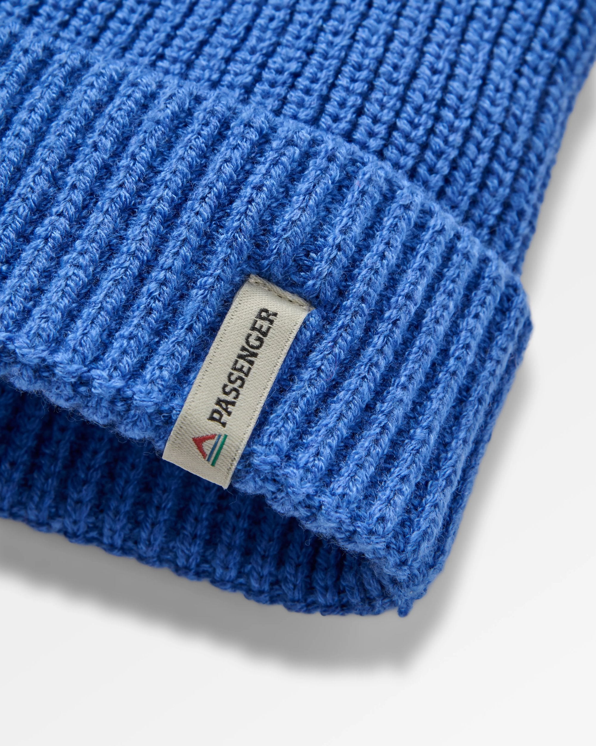 Compass Recycled Beanie - Electric Blue - Flatlay