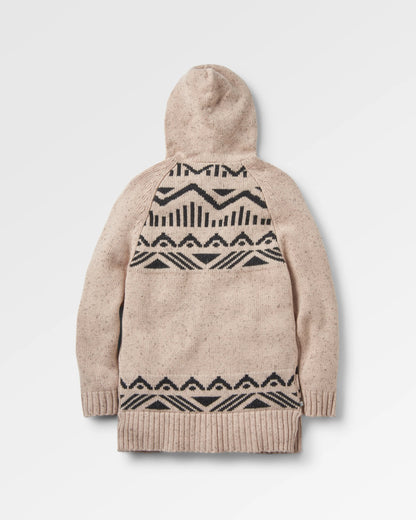 Snoozle Recycled Knitted Hooded Cardigan - Oatmeal