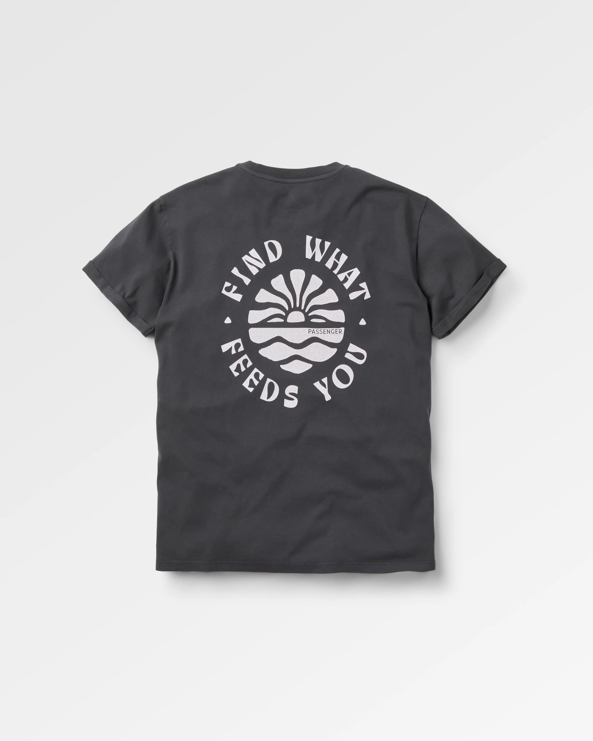 Discovery Rolled Sleeve T-Shirt - Black - Flatlay