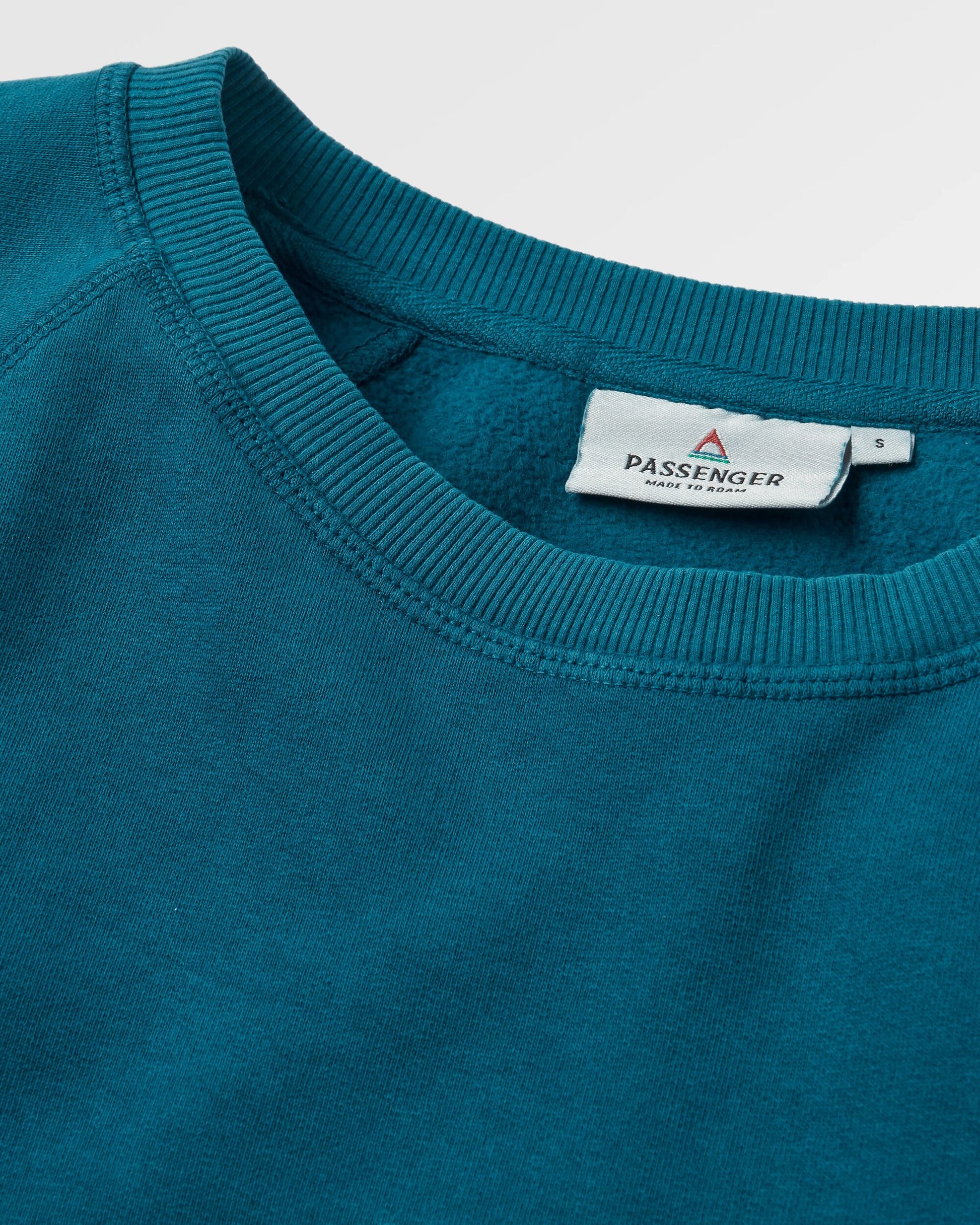 Waves & Trees Recycled Cotton Sweatshirt - Tidal Blue