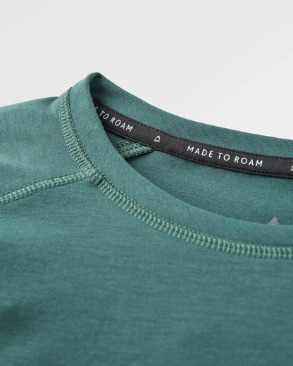 Sedona Recycled Active LS T-Shirt - Deep Ocean - Flatlay