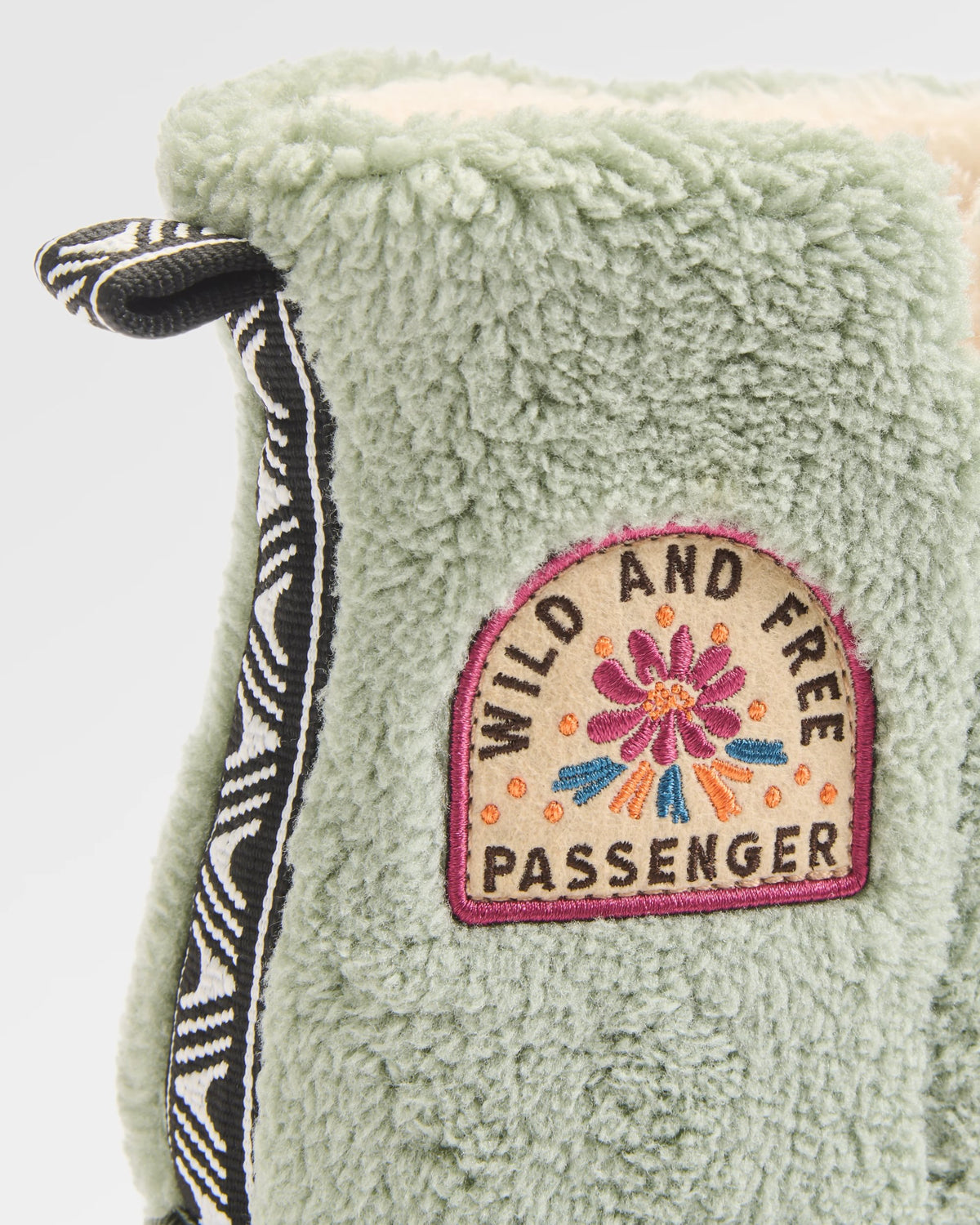 Hideaway Sherpa Fleece Slipper - Pistachio - Flatlay