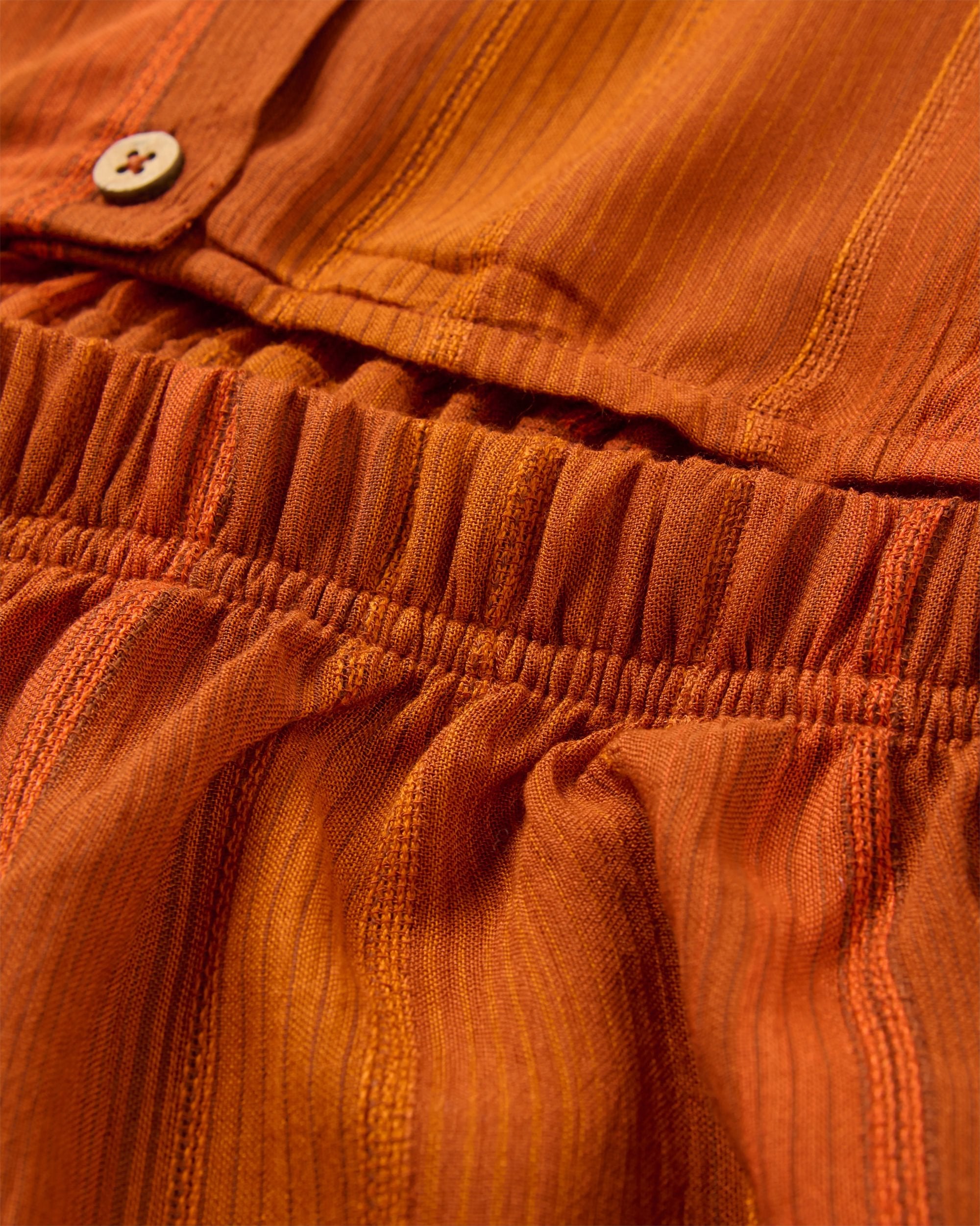 Clarity Short Skort Dress - Ember Orange Stripe - Flatlay