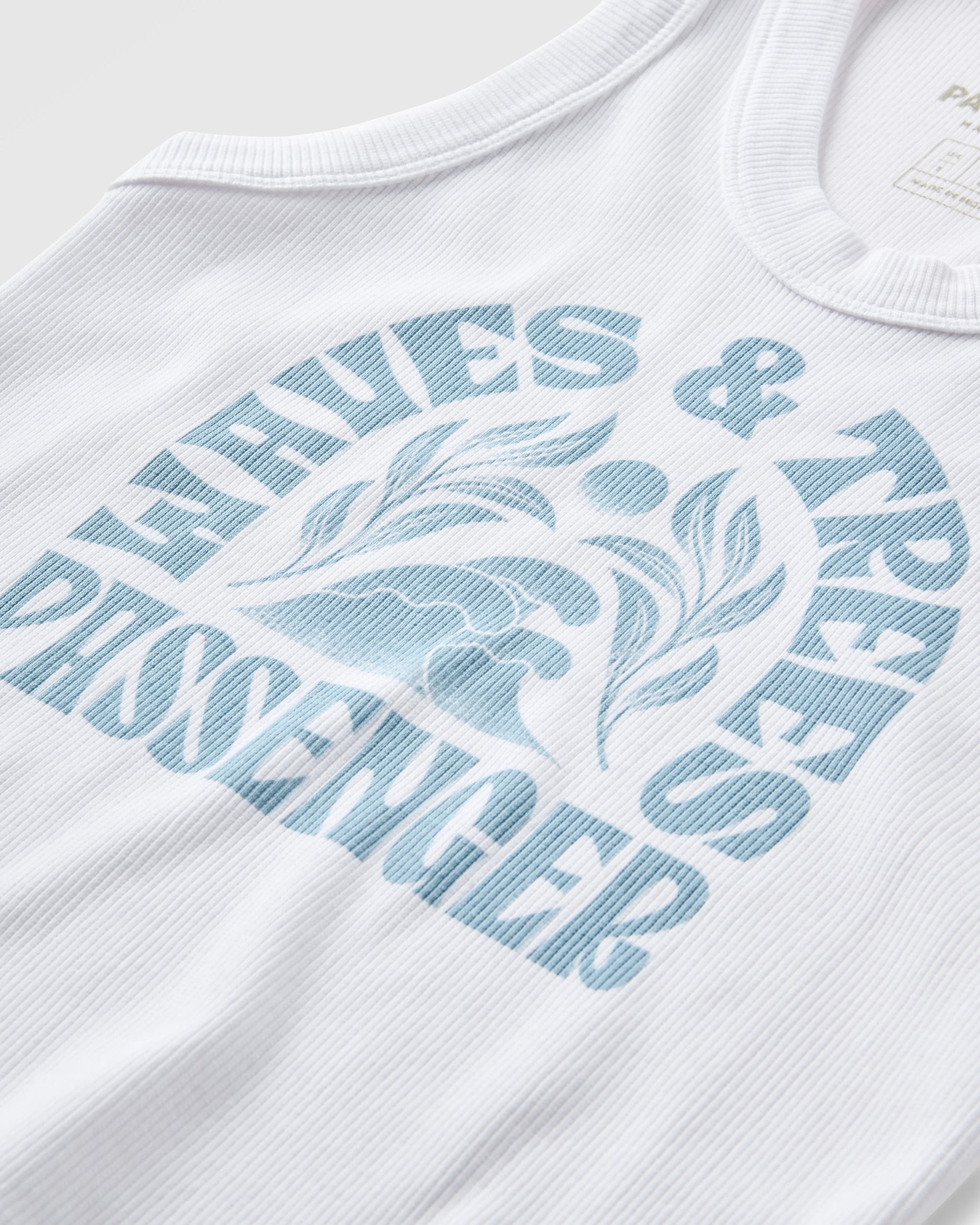 Dawning Ribbed Scoop Neck Vest - White - Flatlay