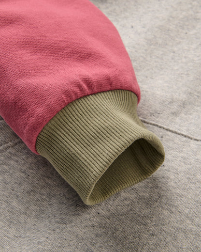 Riser Organic Cotton Hoodie - Grey Marl - Flatlay