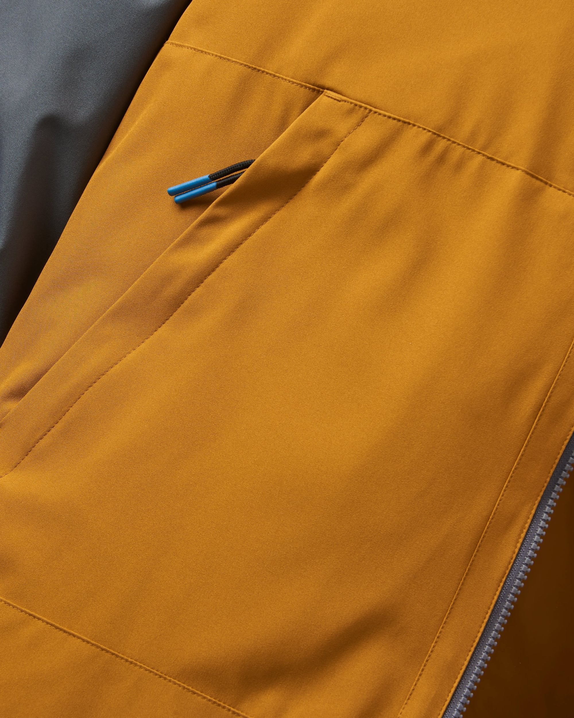 Lumi Colour Block Parka - Golden Brown - Flatlay