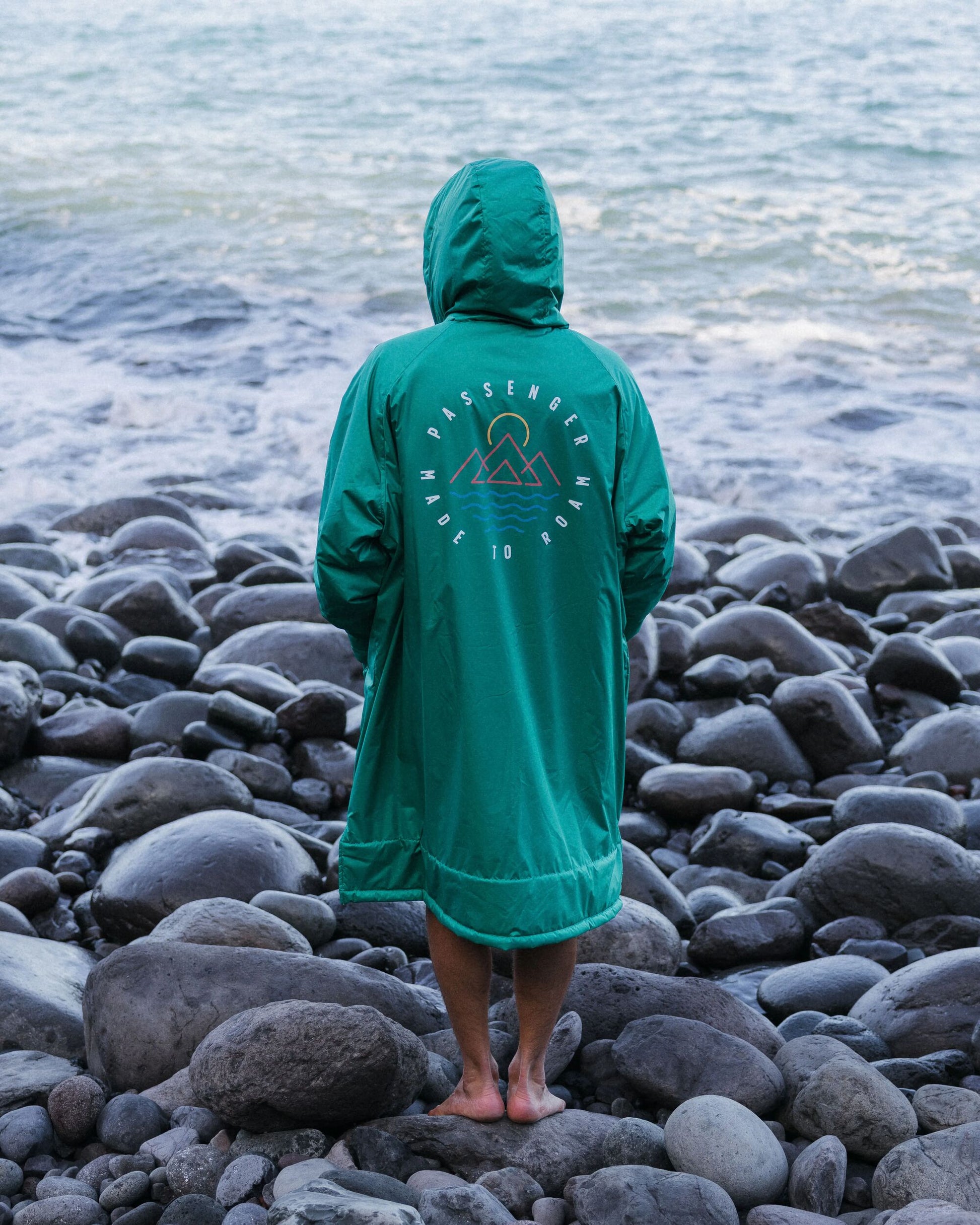 Escapism Recycled Sherpa Lined Changing Robe - Greenlake - Lifestyle