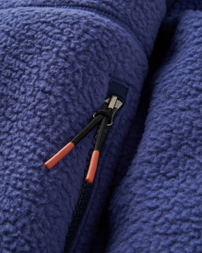 Ventura 1/2 Zip Recycled Sherpa Fleece - Purple Indigo