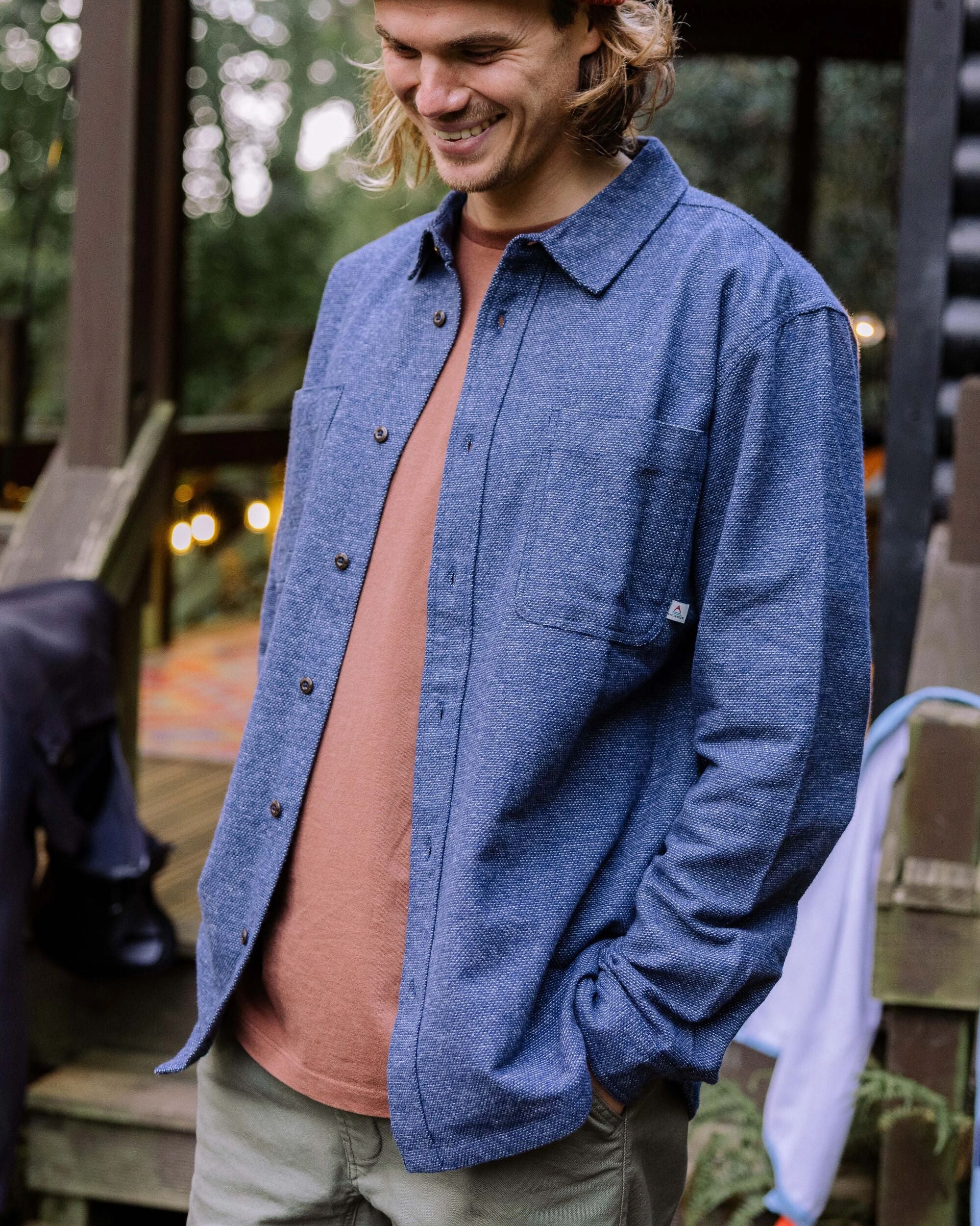 Backcountry Flannel Shirt - Rich Navy/Birch - Lifestyle