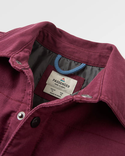 Taranaki Canvas Quilted Overshirt - Fig - Flatlay