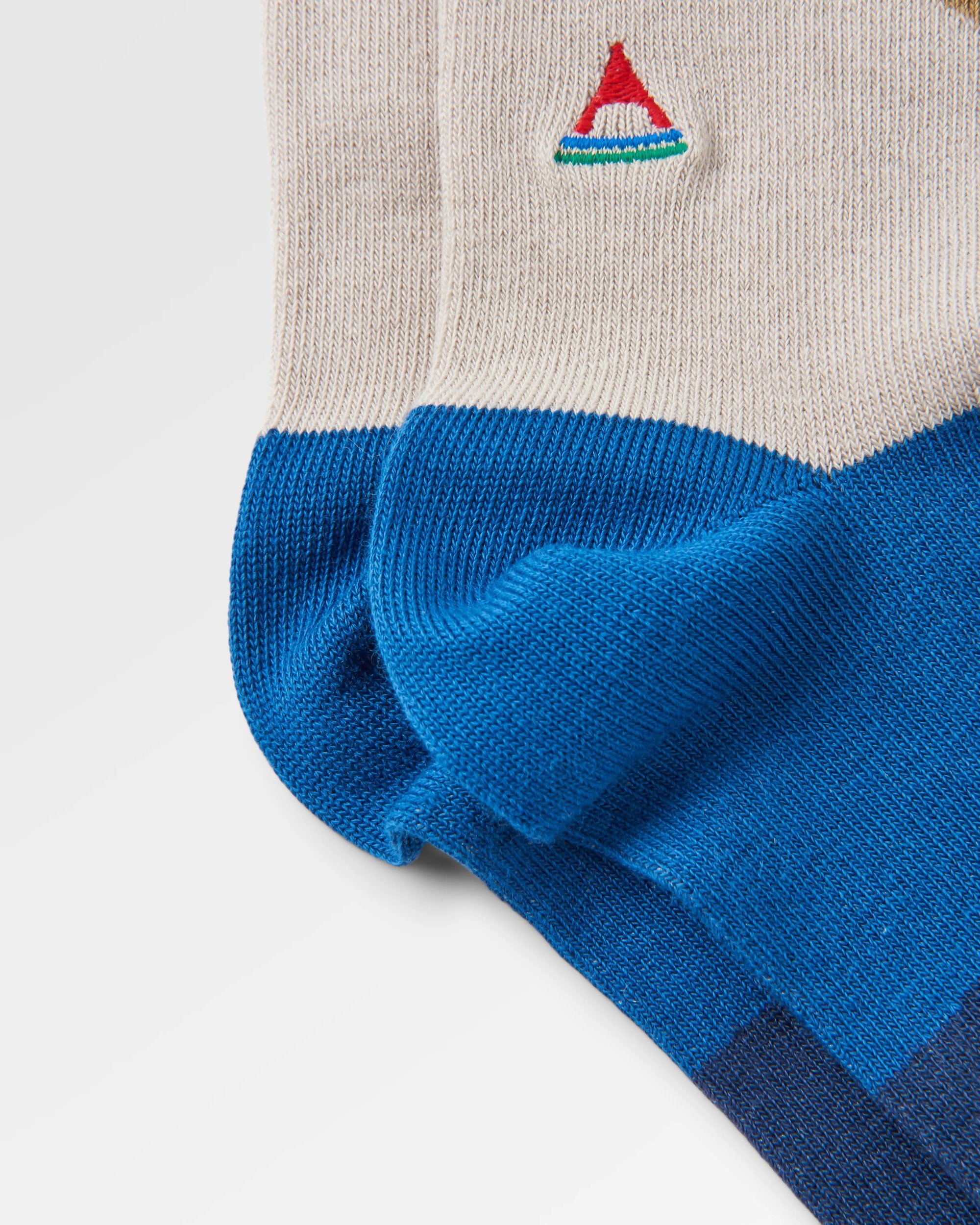 Panorama Organic Midweight Crew Socks - Scenic Toffee - Flatlay