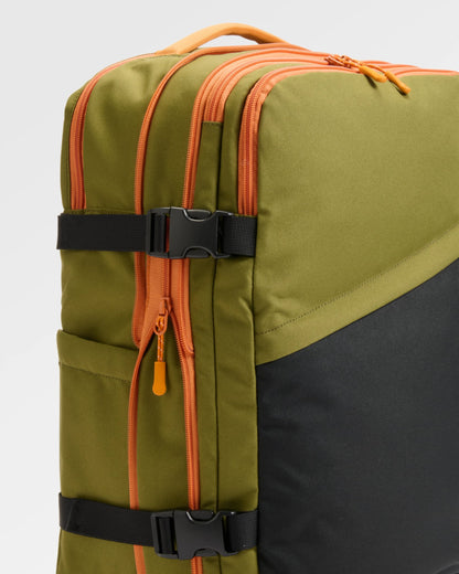Boondocker Expandable Travel Pack - Black/Khaki - Flatlay